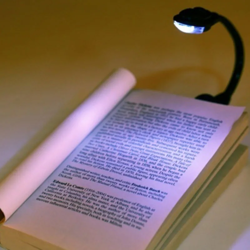 

Mini Flexible Clip-On Bright Book Light Laptop LED Book Reading Light (Color: Black)