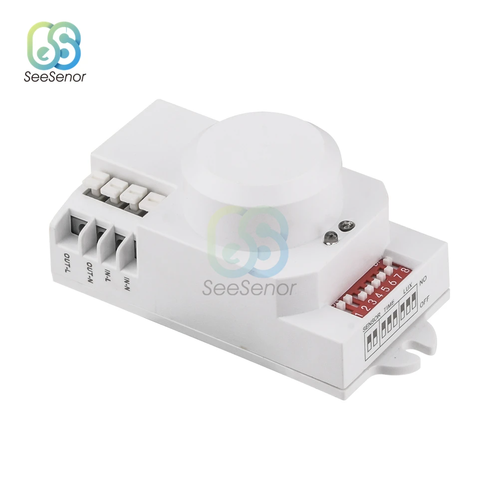 

5.8GHz LED Microwave Radar Sensor Light Switch Human Body Motion Induction Sensor Controller Switch AC85-250V 220V