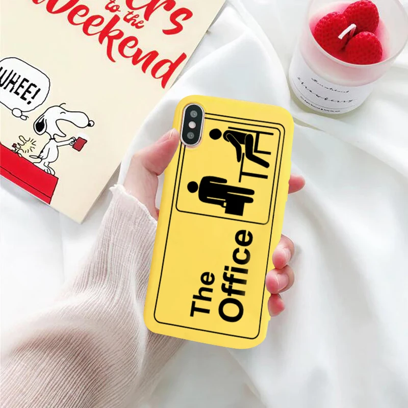 tv series the office soft silicone candy color cover cell phone case for iphone 12 x 11 pro xr xs max 6 7 8 plus 13 soft cover free global shipping