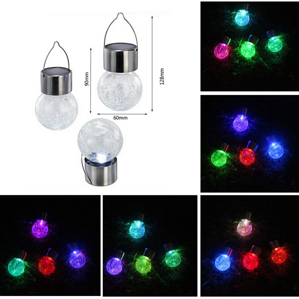 Светодиодная лампа Chiclits со стеклянными шариками на солнечной батарее подвесной