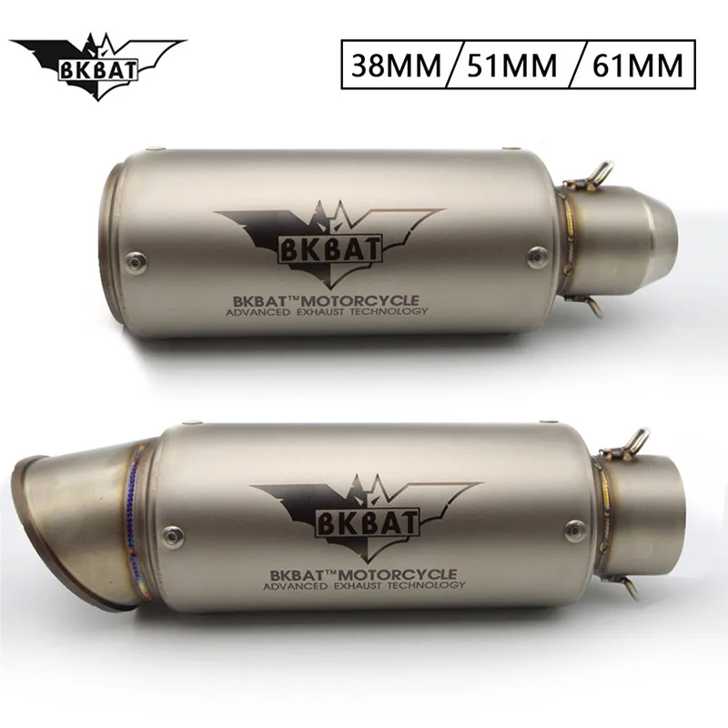 Motorcycle Exhaust Muffler 51mm 61mm Pitbike Escape Project For yamaha dt 125 tdm 900 blaster mt 09 xt660 fz16 sr 250 r1 2015