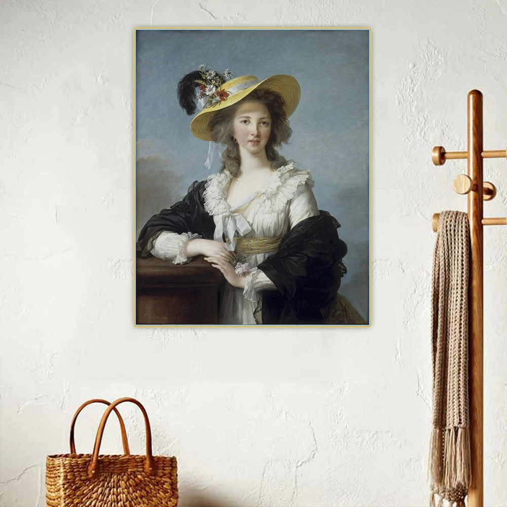 

Canvas Oil Painting E.Vigee Lebrun"Duchess De Polignac"Western Art Decor Poster Artwork Aesthetic Home Interior Decoration