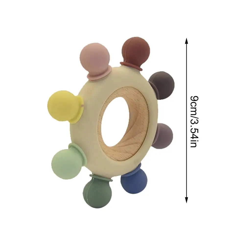 

Baby Nursing Bracelets Silicone Teether Teething Cloth Rattles Toys Baby Teether Bracelets Helm Shaped Sensory Teether Toys Gift