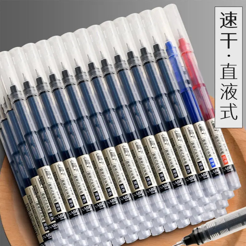 

Straight Liquid Pen 0.5mm Quick-drying Pen Disposable Pen Large-capacity Pen Full Needle Tube Great Ability To Write Brush