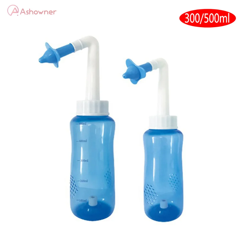 

300/500ml Nasal Wash Pot Nasal Irrigator Cure Adult Children's Sinus Protector Cleans Moisturizes To Avoid Allergic Rhinitis