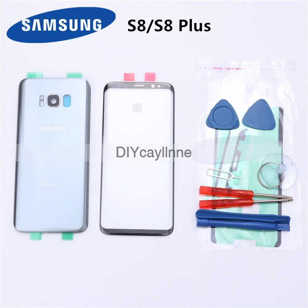 Переднее стекло AAA для Samsung Galaxy S8 G950 Plus G955 задняя крышка корпуса замена стеклянной