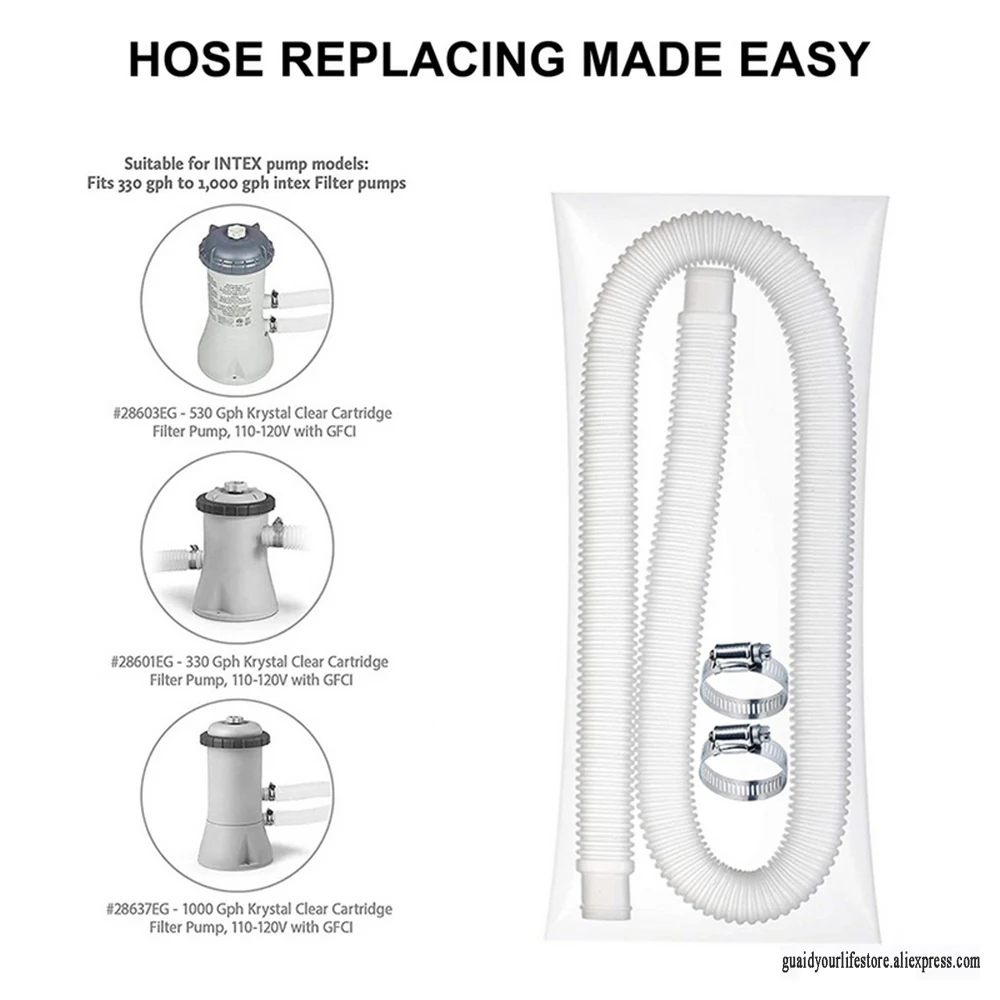 

Swimming pool replacement hoses Swimming pool pump replacement hoses Filter pump hoses