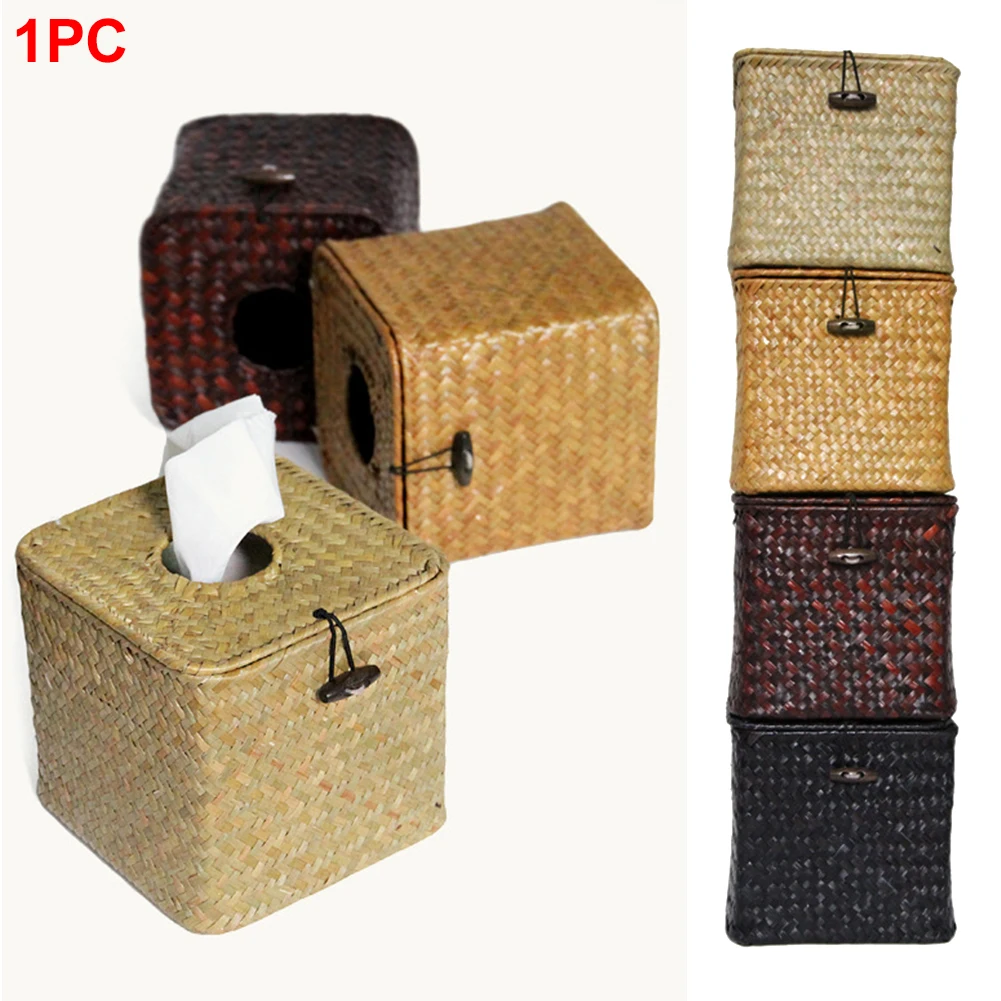 Ручная работа водоросли тканая декоративная ткань коробка квадратный чехол для