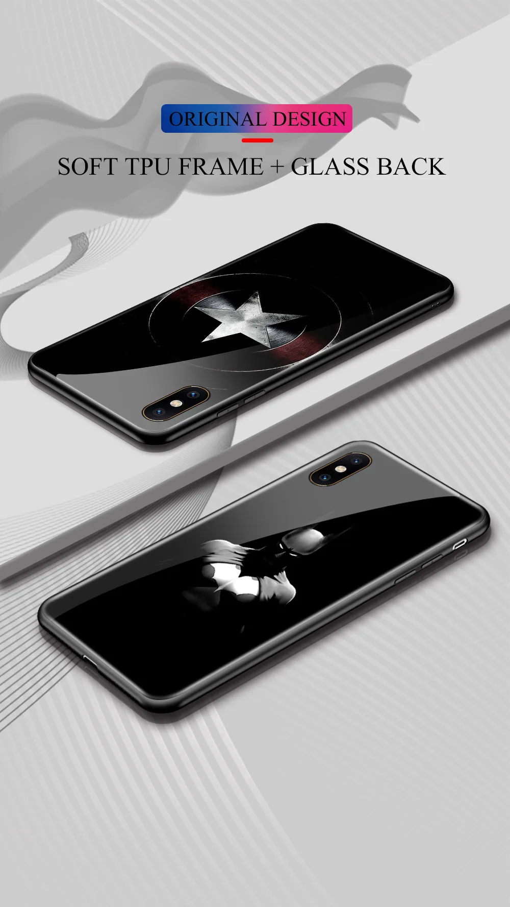 Для Xiao mi redmi note 7 Чехол из закаленного стекла Marvel чехол для телефона для redmi note 5 6 Xiaomi mi 5S 6x8 Lite mi 9 se mi x 2s DIY Чехол