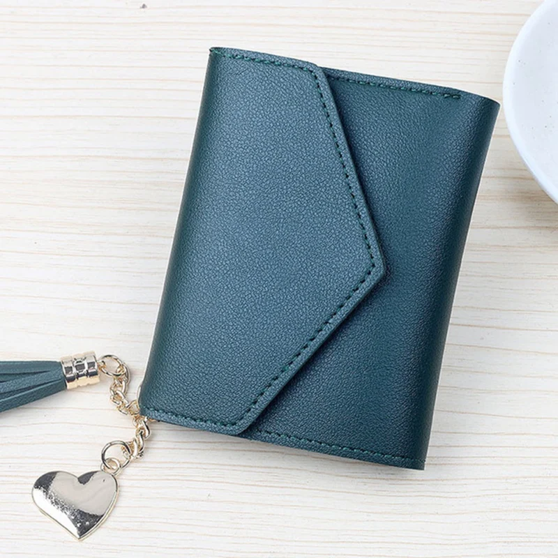 Money Clip Fashion Envelope Wallet Tassel Pendant Lychee Pattern Wallet Lock Multi-card Cross Section Square Card Package.w