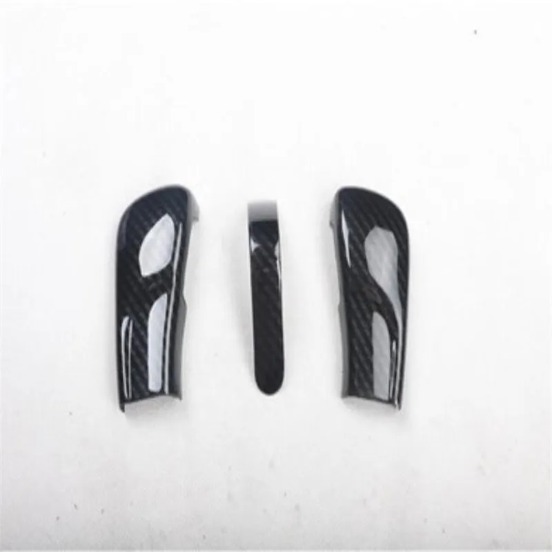 

For 2016-2019 Ford Explorer HIPS mahogany carbon fiber color interior modification gear lever head cover 3pcs left drive