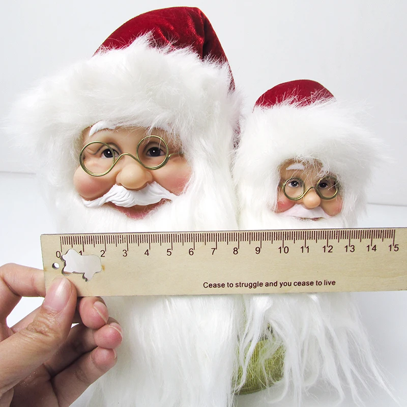 Искусственная голова Санта Клауса Рождественское украшение красная фотография