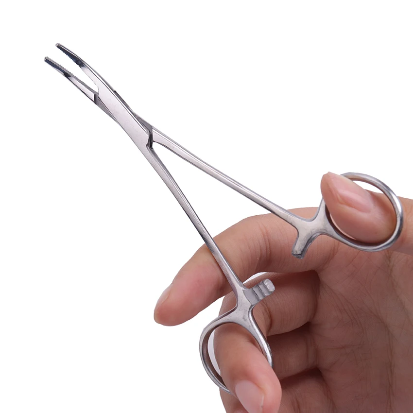 

1PC Hand Tool Pet Hair Clamp Hemostatic Forceps 12.5cm Epilation Tools Curved/Straight Fishing Locking Pliers