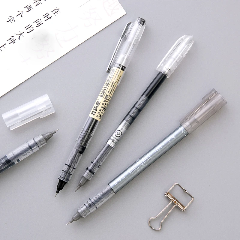 Простой гелевая ручка 0 5 мм черный Средний ручки для рисования 38 творчества