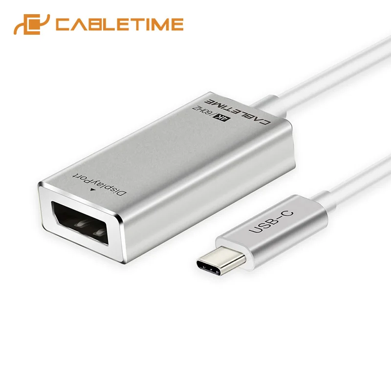 Переходник CABLETIME USB C к Displaypor 4K 60 Гц Тип DP M/F конвертер для HDTV Samsung galaxy s9 3 1 Displayport