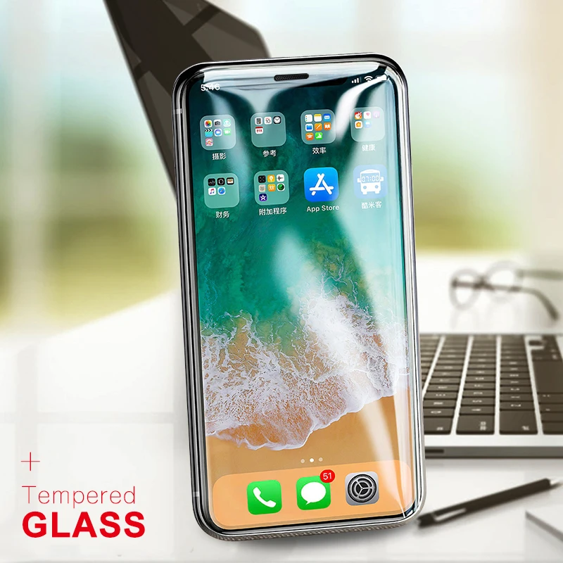 2 в 1 пленка для объектива камеры и защитная экрана стеклянная iPhone X XS MAX | Мобильные