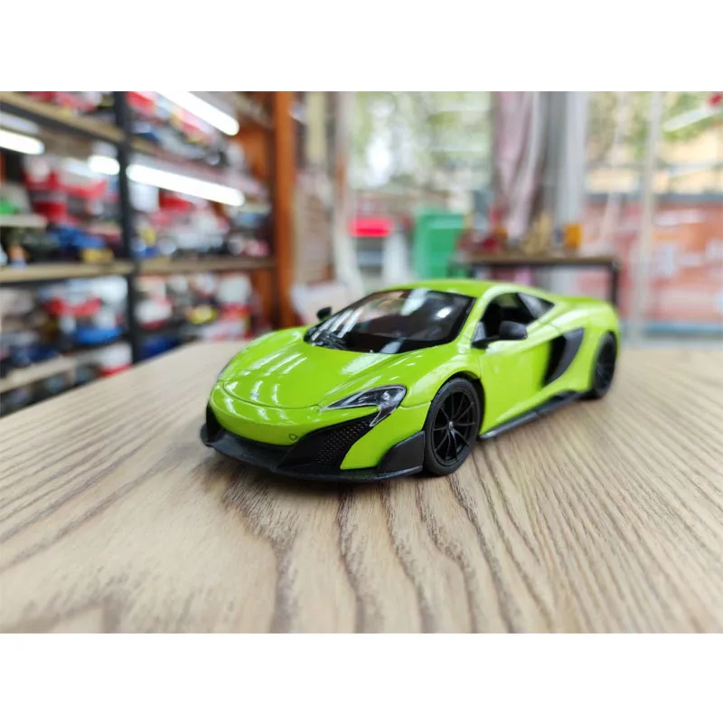 

1/24 McLaren 675LT Diecasts & Toy Vehicles Toy Car Simulation Sound Light Pull Back Collection Toys Vehicle For Children