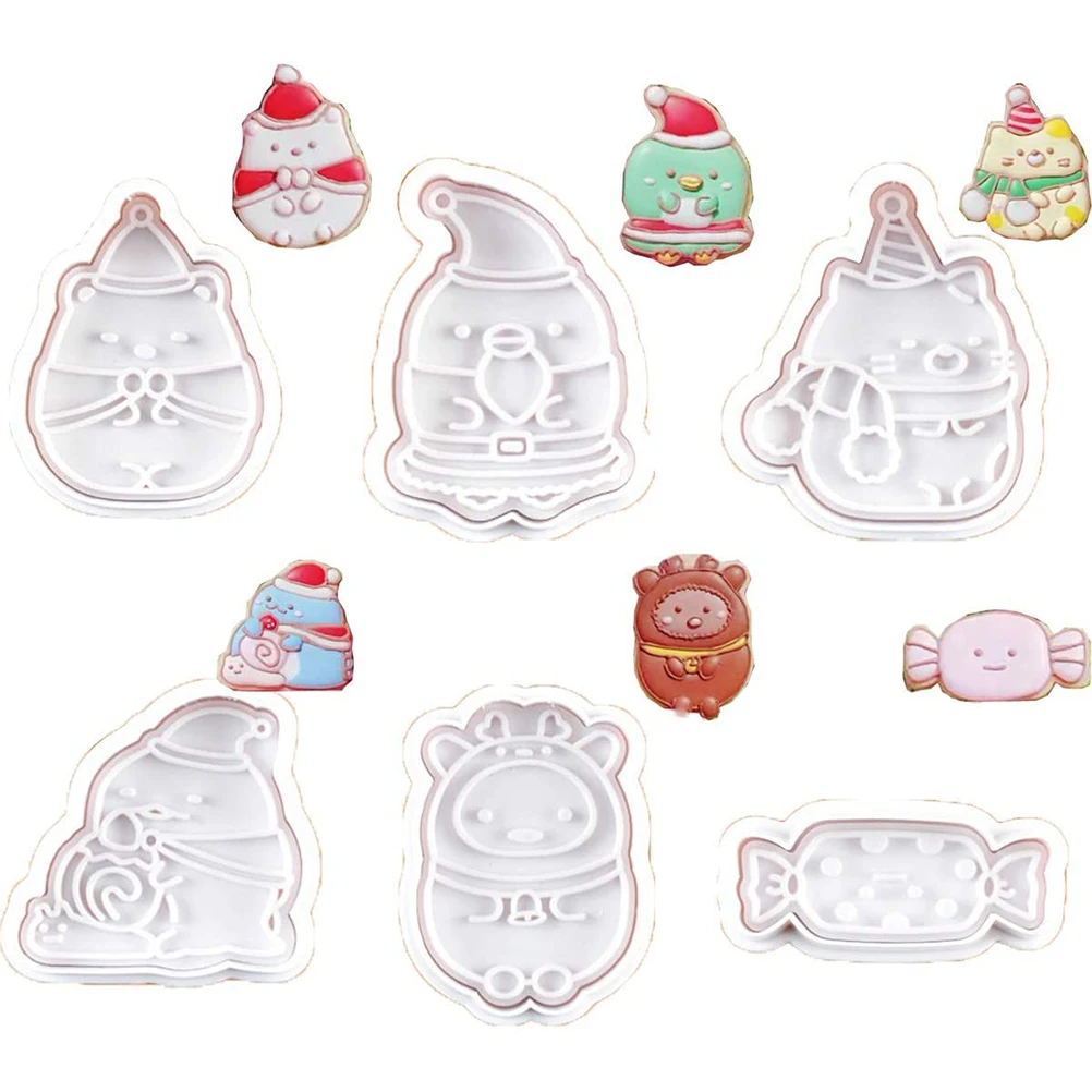 6 шт./компл. 3D DIY формочка для печенья форма из мультфильма Пластиковая выпечки