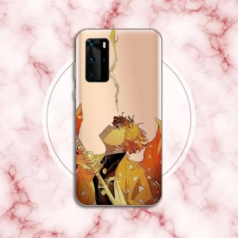 

Demon Slayer Kimetsu Yaiba Phone Case Transparent for Huawei P20 P30 P40 honor 8 10i P smart 2019 Samsung A71 A21S S10 20 plus