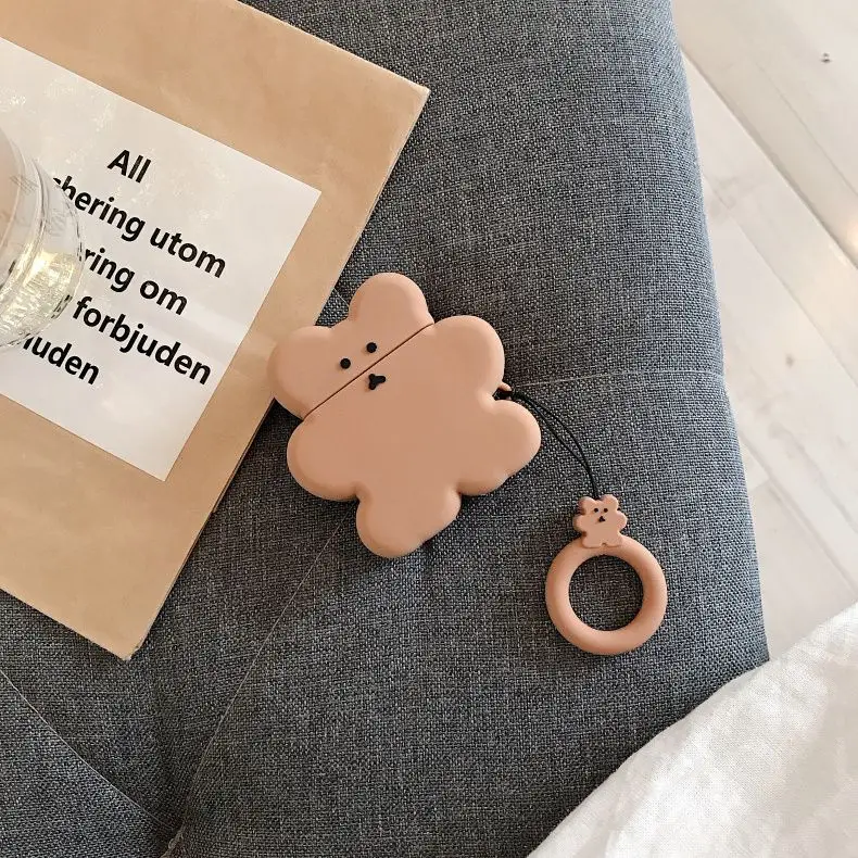 Роскошный силиконовый чехол для Airpods, защитный чехол для наушников, чехол для Apple airpods 2 1, аксессуары, зарядная коробка для Air pods - Цвет: 63K
