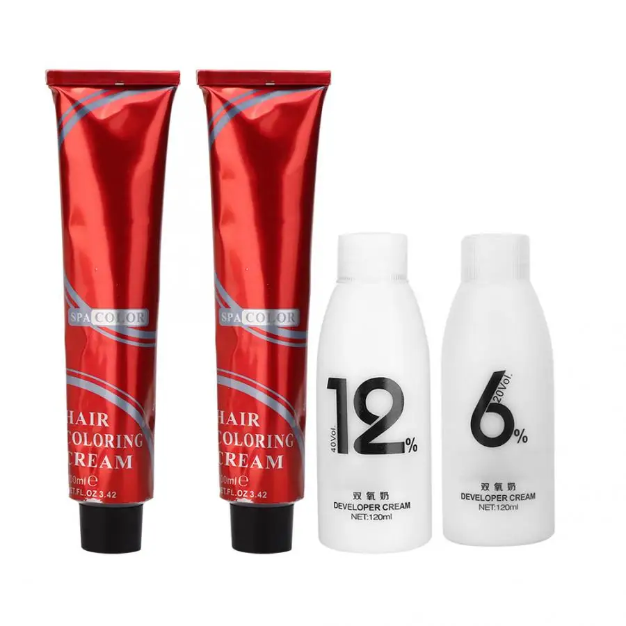 100 мл + 120 мл набор кремов для окрашивания волос, стойкий крем для перекиси волос, прическа, окрашивание волос, салонный инструмент