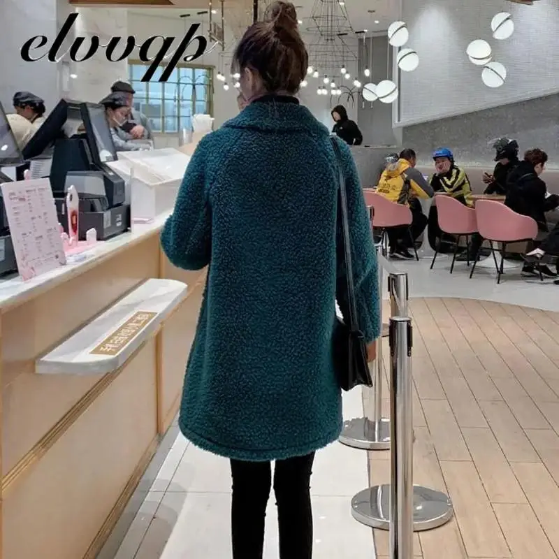 Женское пальто из искусственного меха 2020 осень-зима теплое, сделанное из плюша. Длинное, свободное, верхняя одежда.