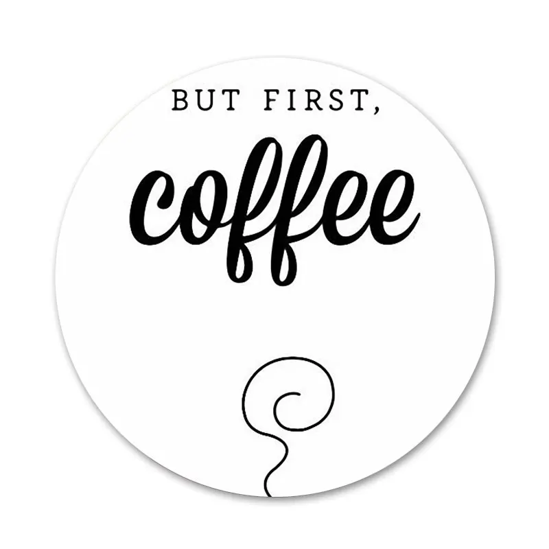 58 мм ок но сначала кофе значок брошь заколка аксессуары для одежды рюкзак