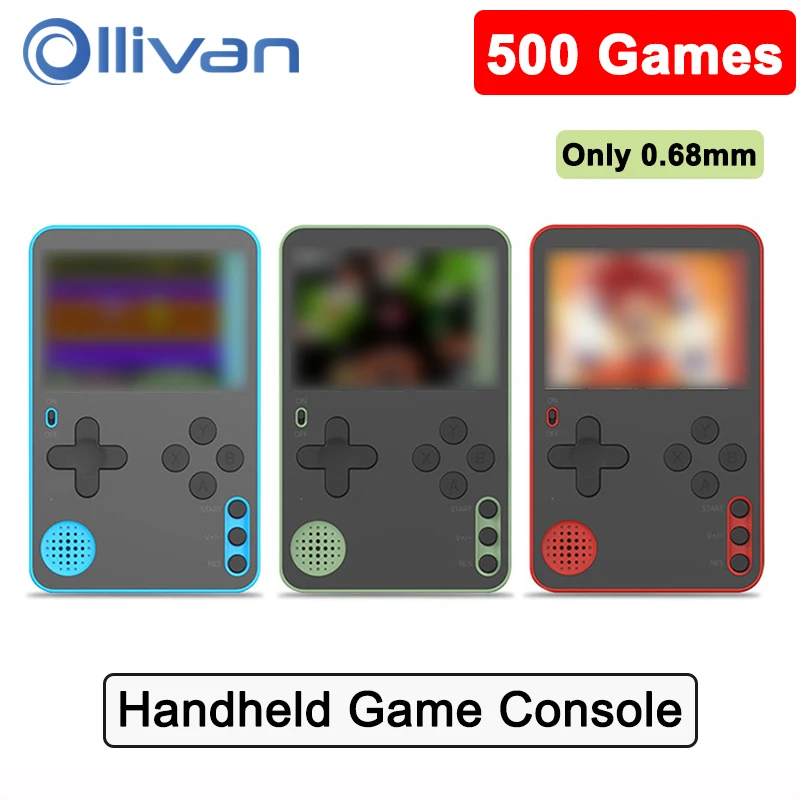 500 игр мини Ультра тонкая портативная игровая консоль портативные игровые плееры
