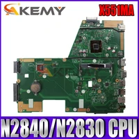 akemy x551ma laptop motherboard for asus x551ma f551ma d550m original mainboard n2840n2830 cpu