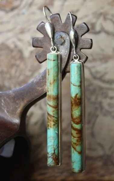 

Wish pop European and American simple and fashionable Turquoise Earrings.