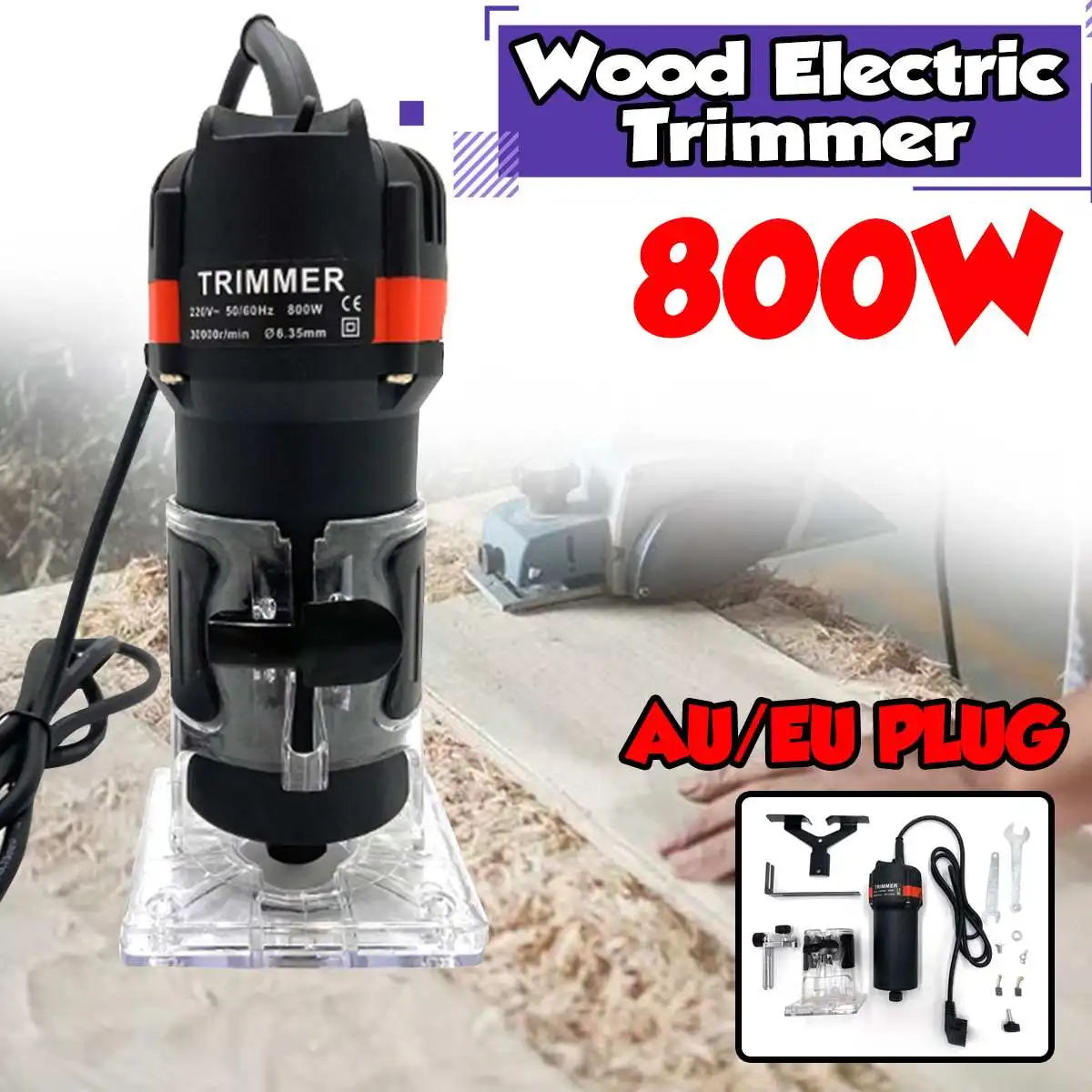 30000 об/мин 800 Вт Электрический триммер быстроходный деревообрабатывающий