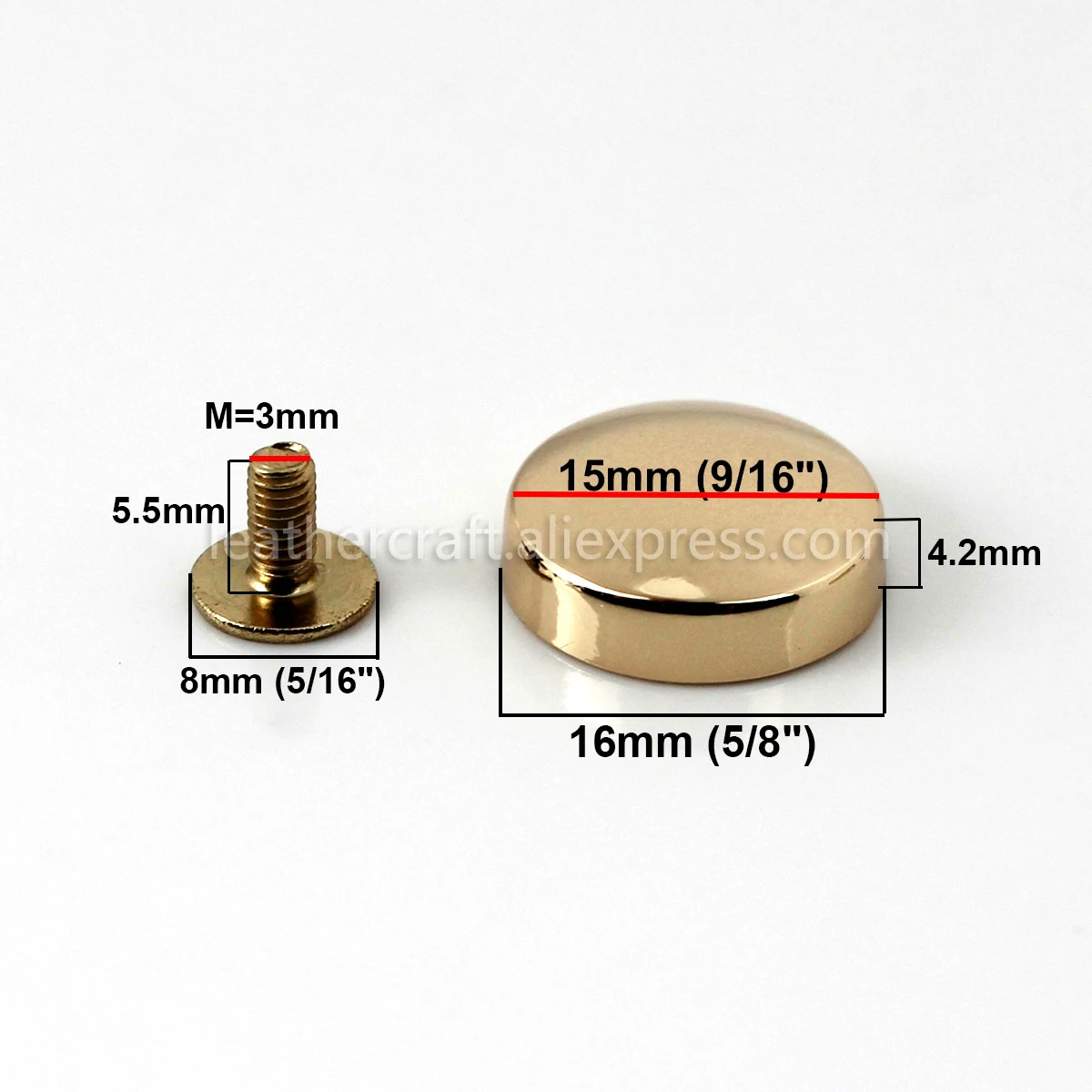 Гвоздики металлические круглые с заклепками 4 шт. 16 мм | Дом и сад