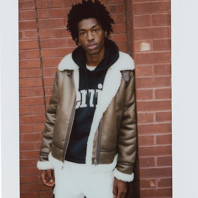 Новинка 2021 мужская осенне-зимняя куртка из овечьей кожи мотоциклетное теплое и