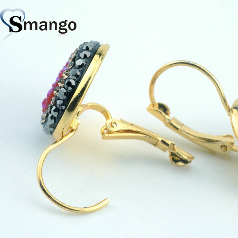 5 пар серьги из натурального камня модные украшения круглая форма для женщин