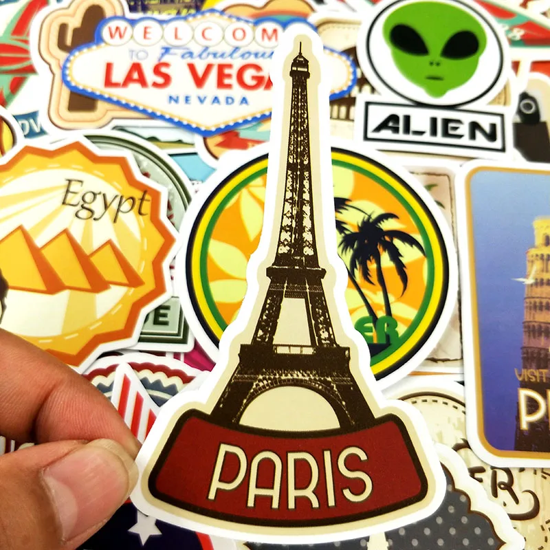 100 шт./упак. Дорожная карта мира граффити Стикеры s для мотоцикла ноутбука чемодан
