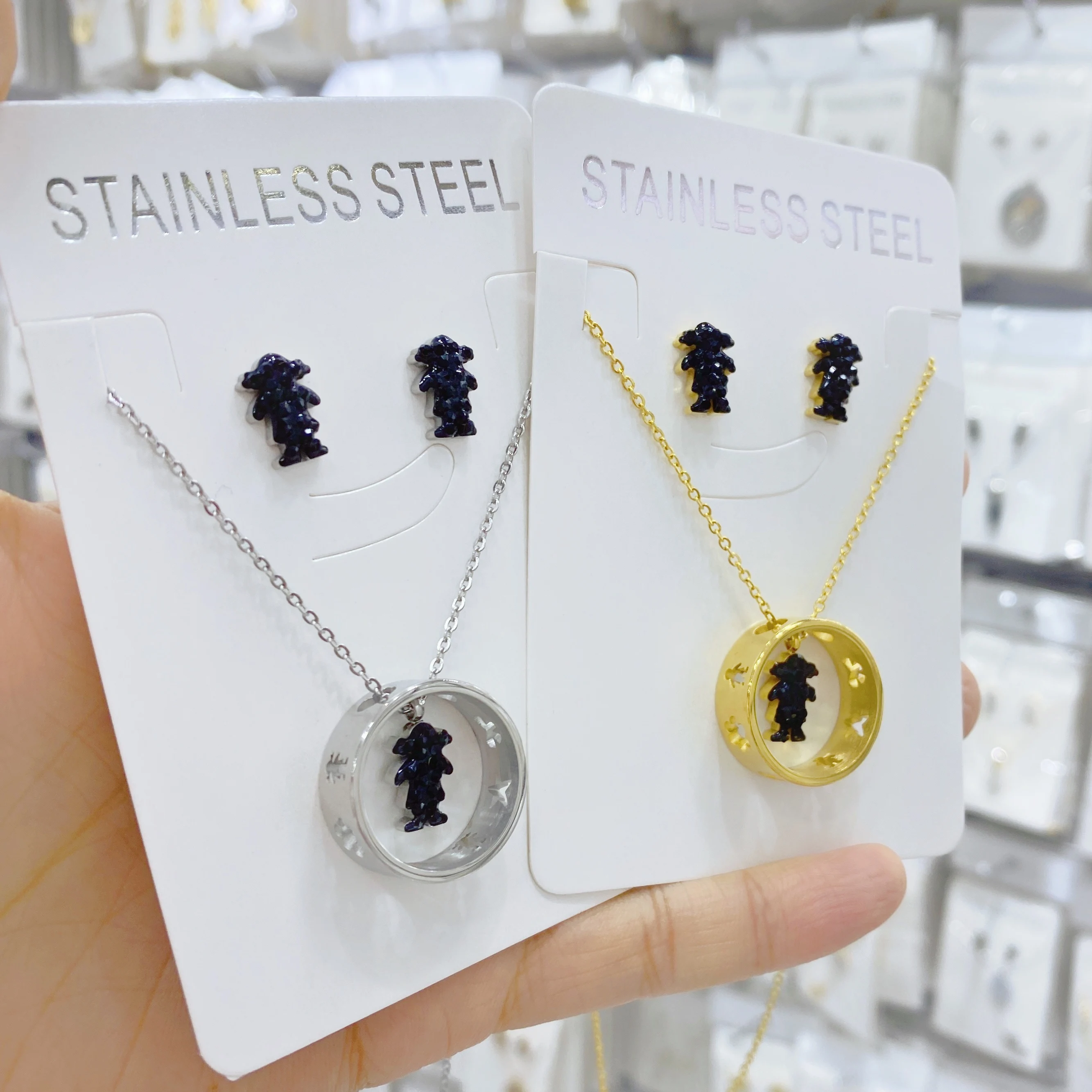 

Stainless Steel Girls Boys Necklace Women Mama Kids Neckless Jewelry Accessories Gold Color Family Necklaces Jewerly