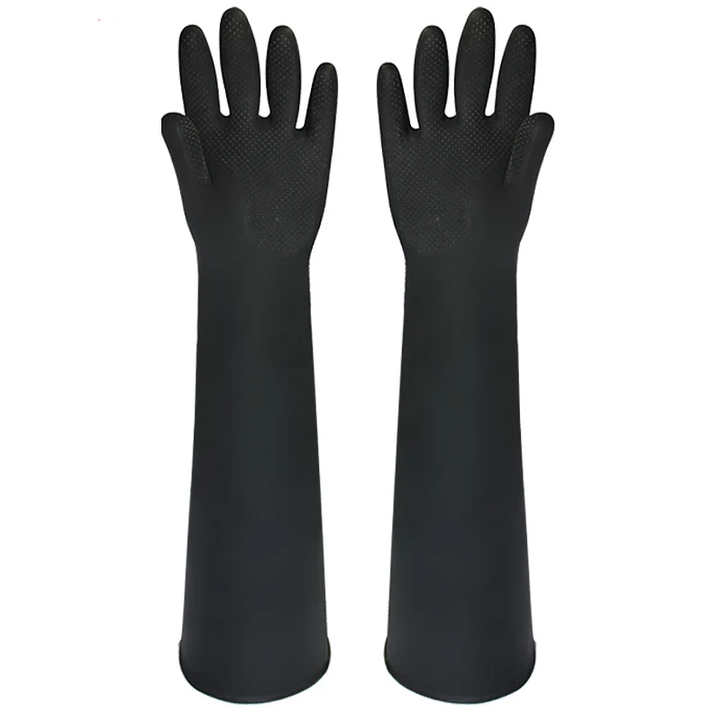Перчатки HOLDWIN черные устойчивые к кислотам и щелочам коррозии кислотостойкие для