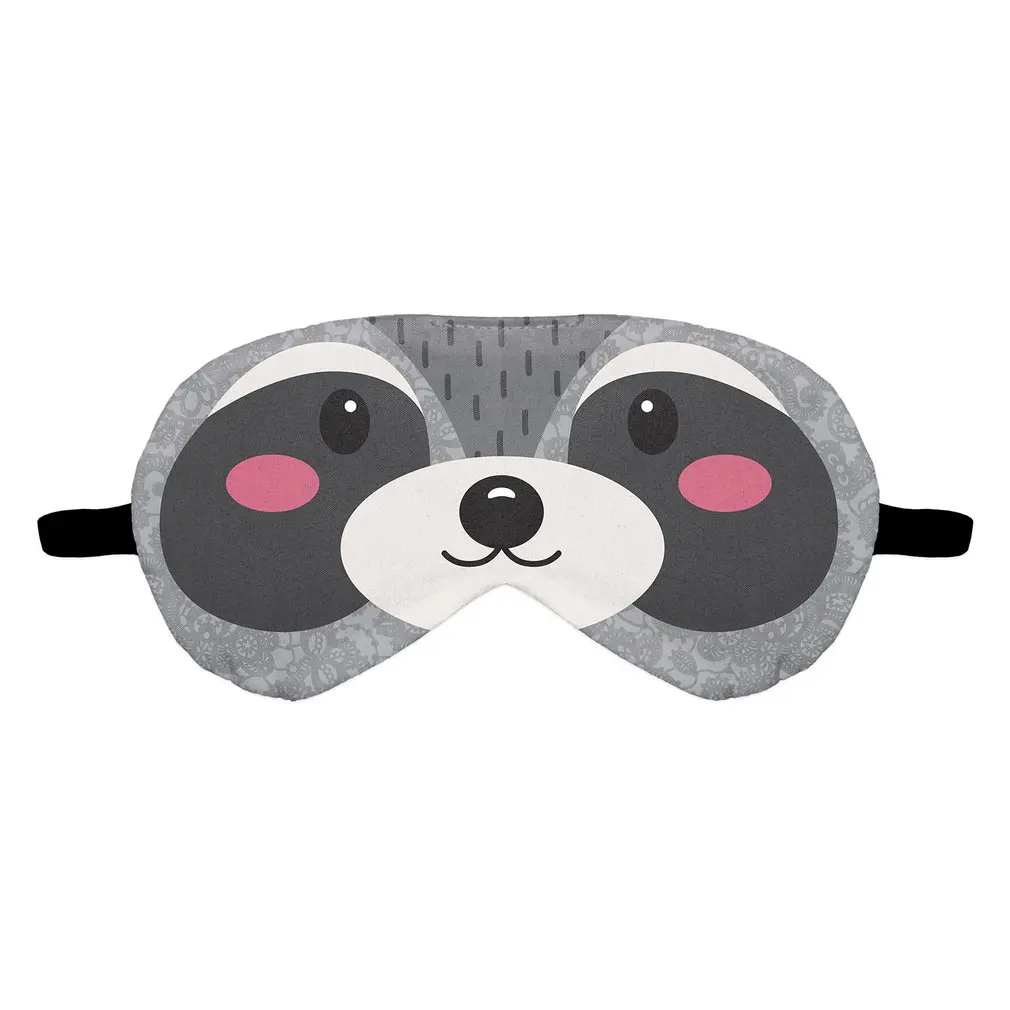 Маска для сна CPAP симпатичная маленькая маска енота глаз регулируемый оттенок