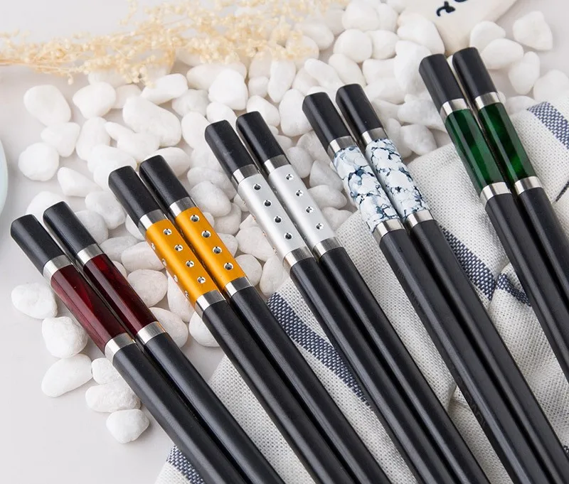 

One Pair Stainless Steel Cute Chopsticks Palillos Chinos Baguette Chinoise Vaisselle Cuisine Sushi Bar Food Bar Japanese-style