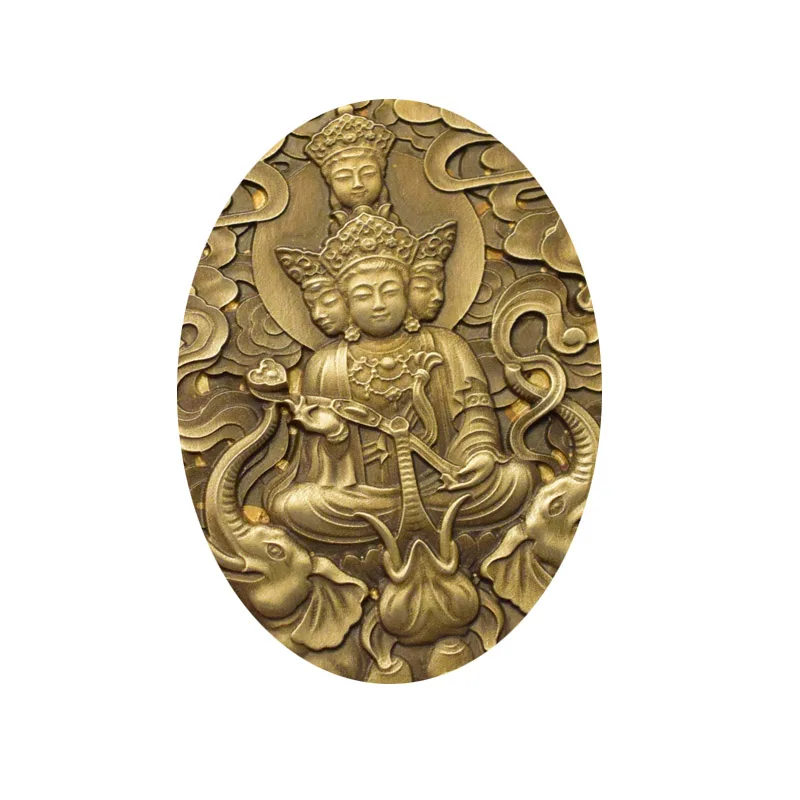 

Подлинная Зажигалка Samantabhadra, религиозная Античная ручка из чистой меди