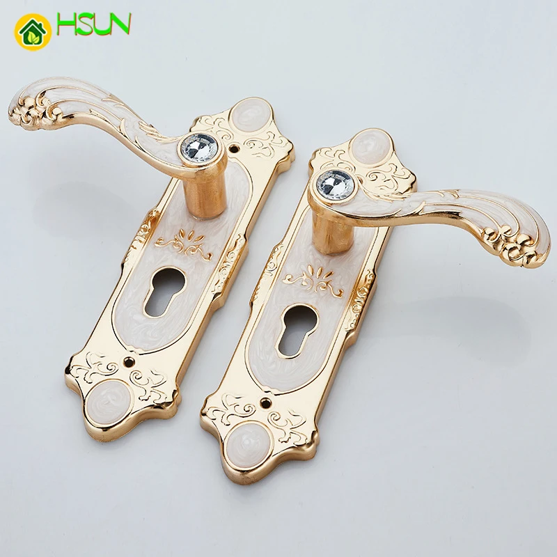 Внутренняя дверная ручка замок для спальни европейские антикварные деревянные