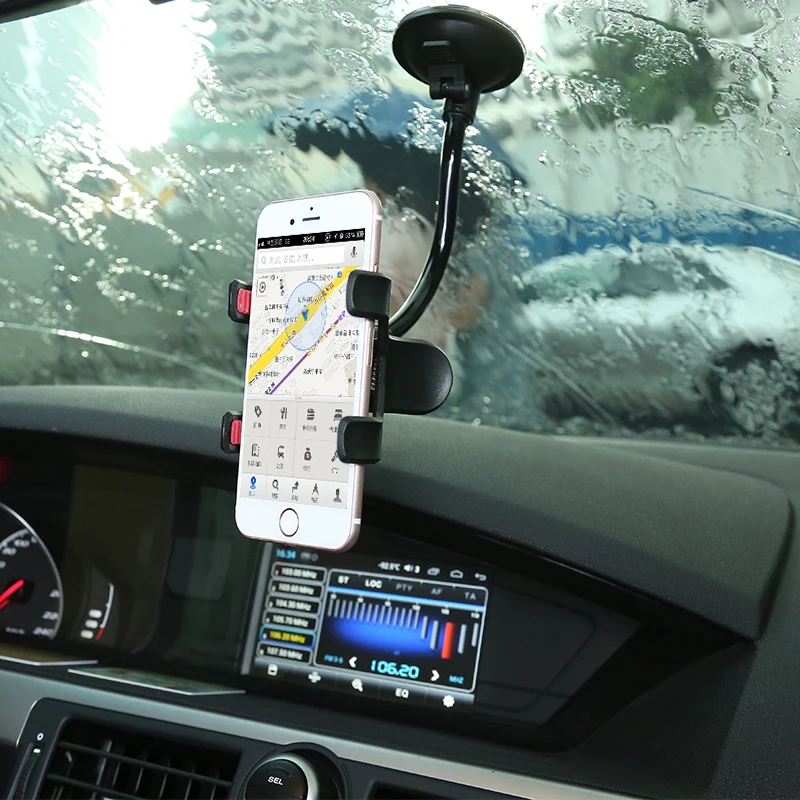 Автомобильный держатель для телефона на лобовое стекло поворотный 360 градусов