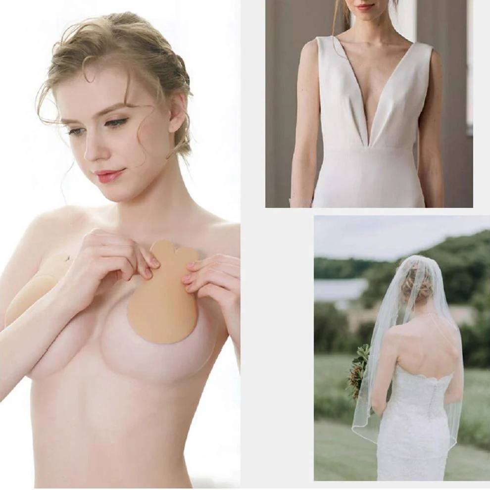 1 пара женщин Лифт Nipplecovers самоклеющиеся без бретелек спинки липкий Невидимый