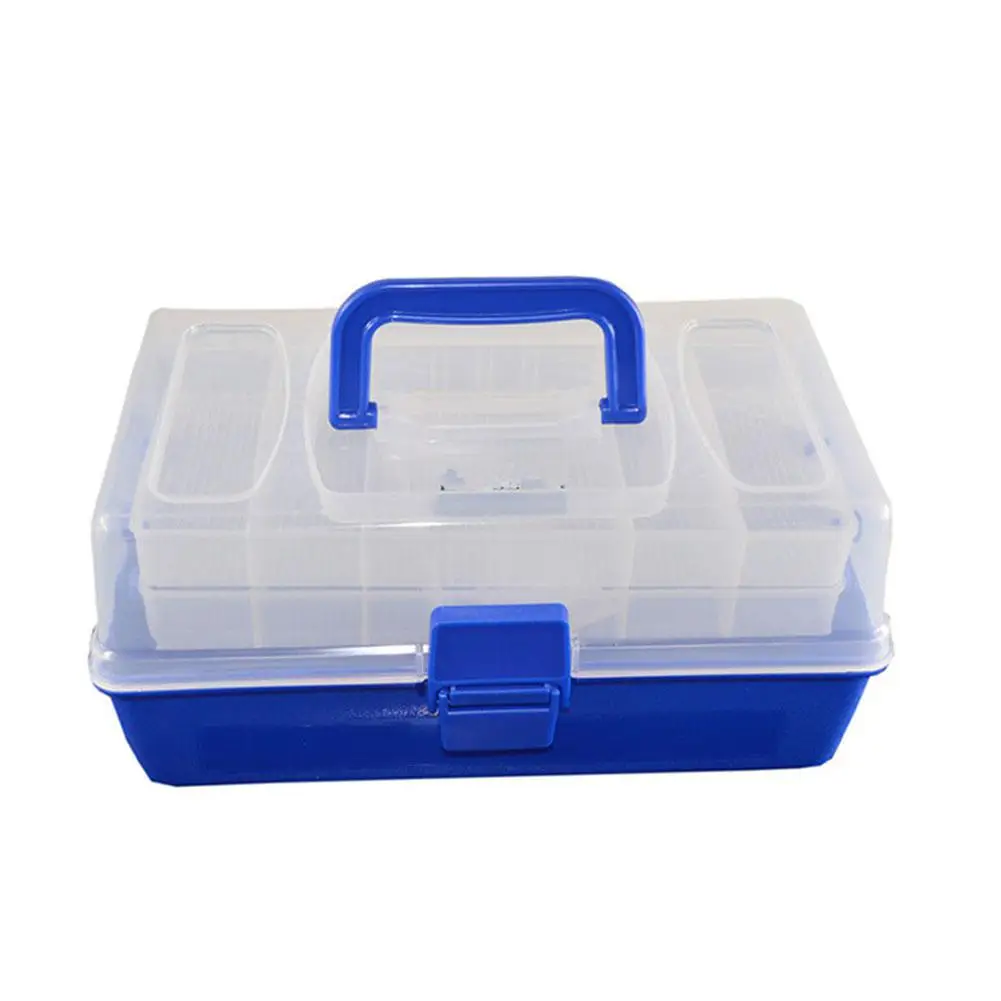 Комплект рыболовных снастей hobbyline трехслойная портативная пластиковая коробка