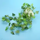 Искусственный Плющ 210 см, гирлянда из листьев винограда, зеленые Ротанговые растения, искусственные листва цветов, украшение окружающей среды, домашнее свадебное украшение