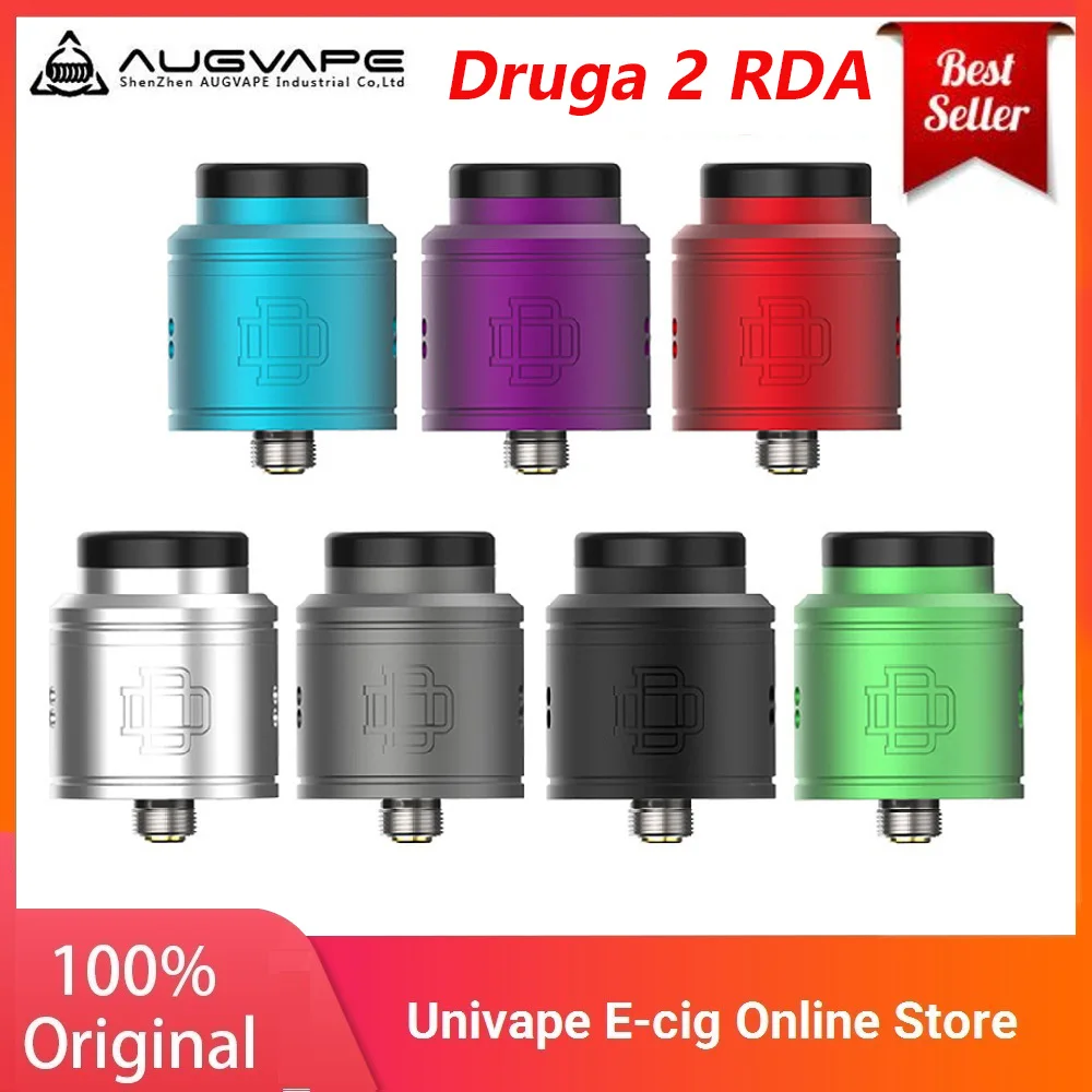 Original AUGVAPE Druga 2 RDA Atomizer Vape Tank with 810 Drip Tip &amp 510 Thread Electronic Cigarette Vaporizer Vs Rabbit V2 |