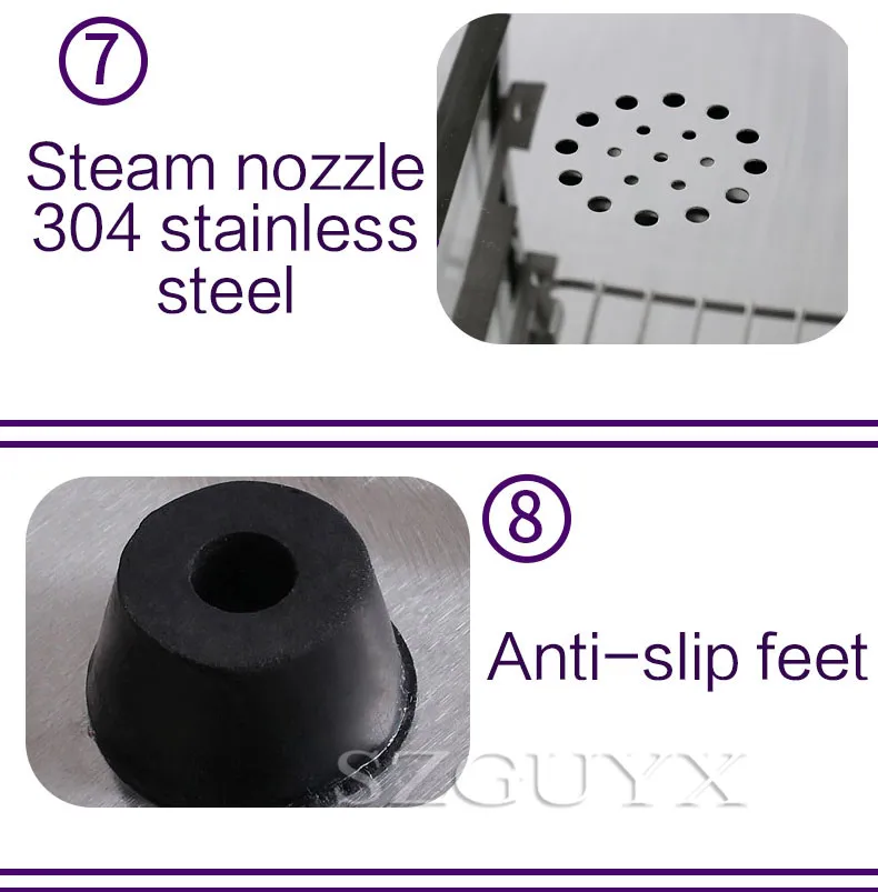 Commercial steamed bun machine Desktop large capacity steaming cabinet Glass electric steamer steamed bread bun Heating cabinet