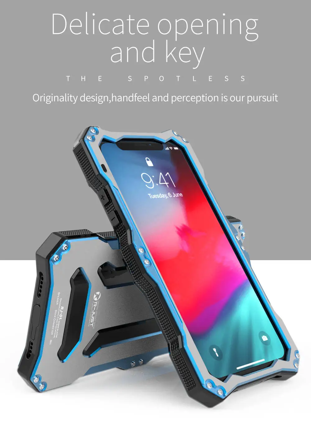 Luxury Aluminum Metal + Rubber Free Gorilla Glass Case For iphone XS MAX XR X 6 6s 7 8 Plus Cover Waterproof Armor Phone Cases |