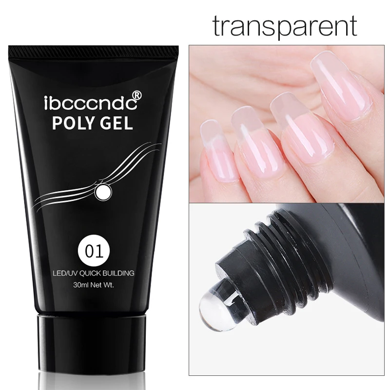 30 мл IBCCCNDC 9 Цвета Polygel пилка для ногтей быстрая расширение поли моментальный