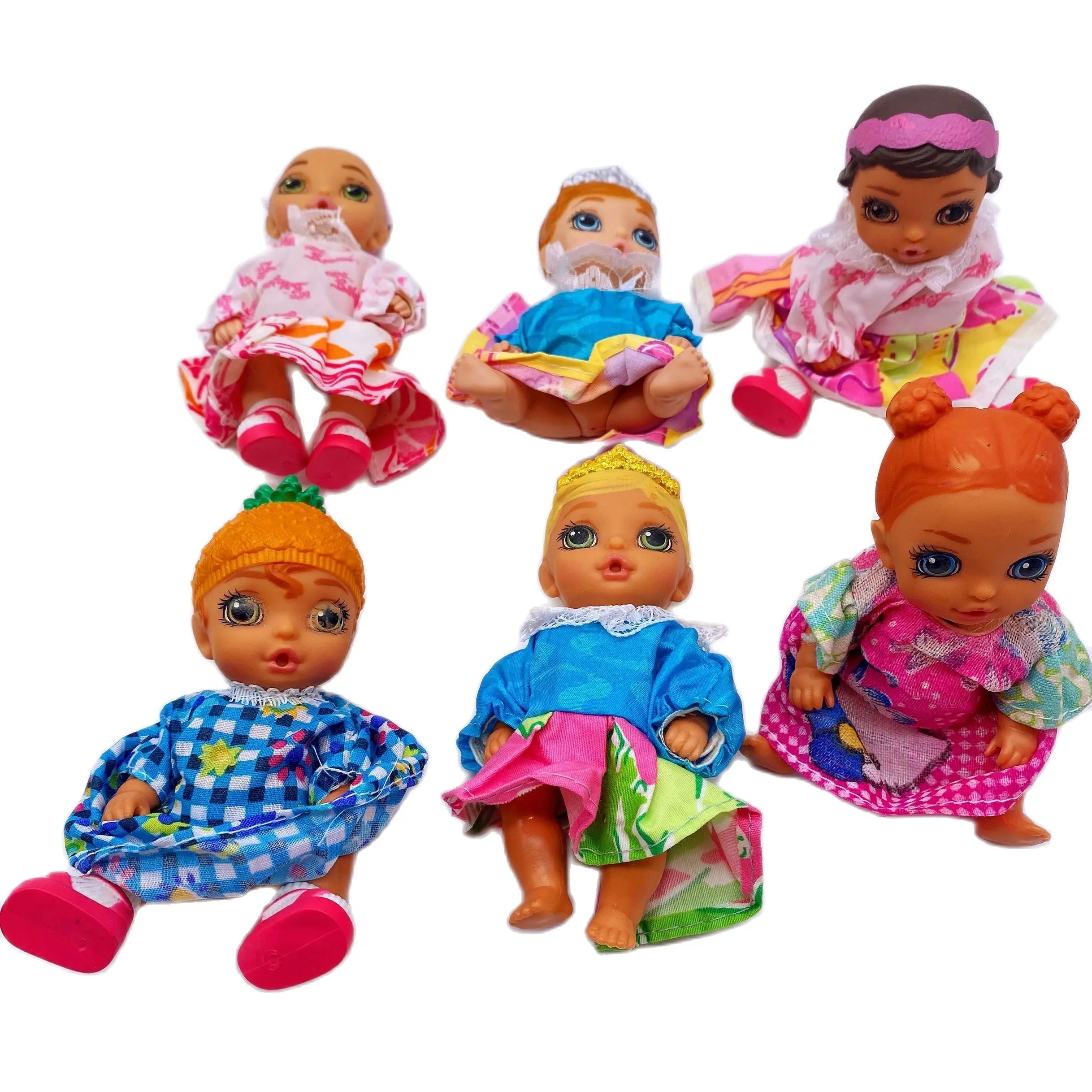 

5pcs/lot different models beautiful girl action figures Doll Colors Cartoon toys popular kids toys gift children small toys